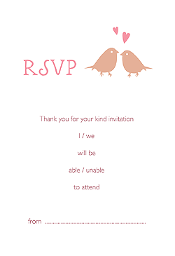 ording rsvp postcard